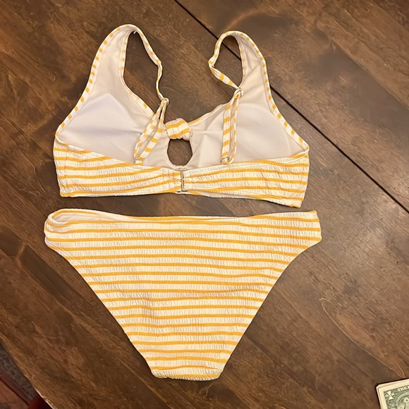 Yellow and White stripe bikini size medium from Cabana Del Sol - Picture 2 of 8